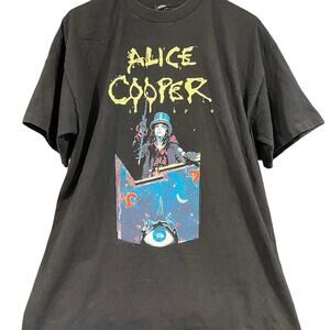 Vintage 90s Alice Cooper Rock n Roll Carnival Tour 1997 Shirt Adult XL